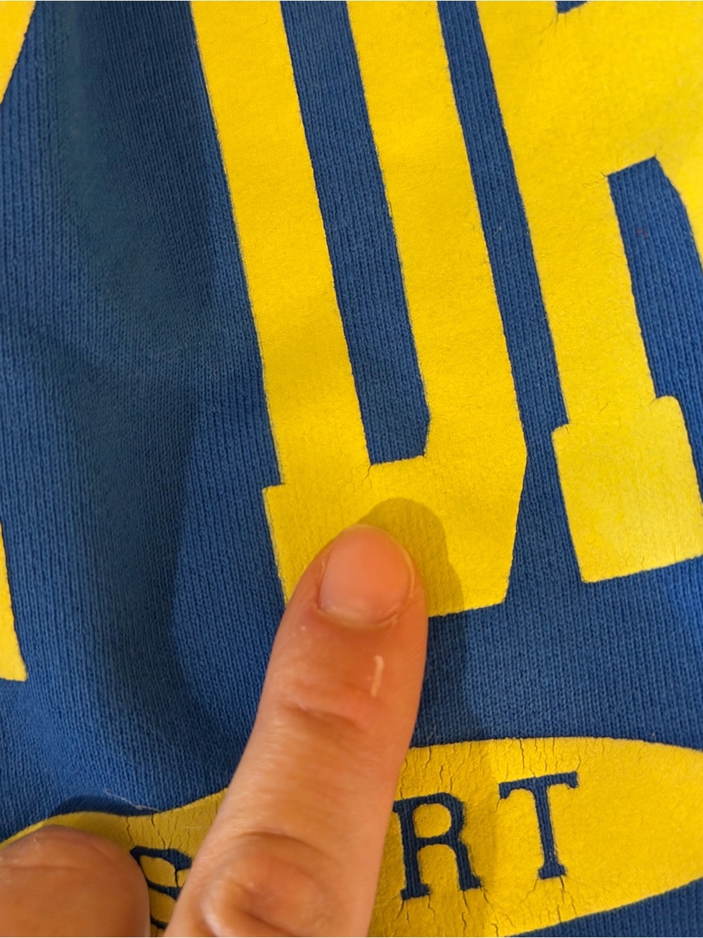 Daily Drills Royal Blue Crewneck Sweatshirt with Yellow Logo - Picture 6 of 7